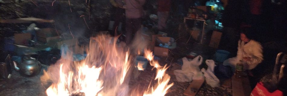 納山祭2021焚火